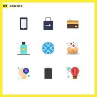 9 Creative Icons Modern Signs and Symbols of shopping finance protect credit card Editable Vector Design Elements