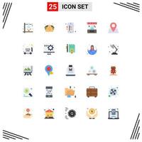 Set of 25 Modern UI Icons Symbols Signs for payment commerce sandwich e advertising Editable Vector Design Elements