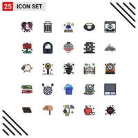 25 iconos creativos signos y símbolos modernos de llamada cara de usuario humano red elementos de diseño vectorial editables vector