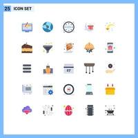 Pictogram Set of 25 Simple Flat Colors of right arrow refresh privacy gift celebration Editable Vector Design Elements