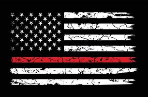 USA Flag Thin Red Line Design