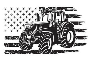 diseño de la bandera del tractor vector
