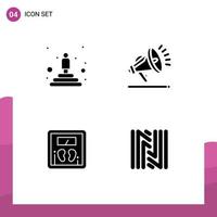 User Interface Solid Glyph Pack of modern Signs and Symbols of best weight winner speaker neoscoin Editable Vector Design Elements