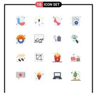 Universal Icon Symbols Group of 16 Modern Flat Colors of cutter report easter options file Editable Pack of Creative Vector Design Elements