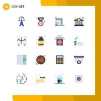 Universal Icon Symbols Group of 16 Modern Flat Colors of area cash feminism buy scince Editable Pack of Creative Vector Design Elements