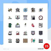 paquete de iconos de vector de stock de 25 signos y símbolos de línea para el sitio web de atención médica de medicina opciones alternativas elementos de diseño de vector editables