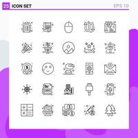 25 Universal Line Signs Symbols of blueprints repeat tax arrows hardware Editable Vector Design Elements