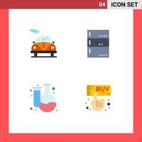 Flat Icon Pack of 4 Universal Symbols of automobile education admin server sale Editable Vector Design Elements