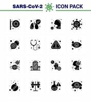 Coronavirus Precaution Tips icon for healthcare guidelines presentation 16 Solid Glyph Black icon pack such as microorganism virus covid coronavirus sneeze virus viral coronavirus 2019nov disease vector