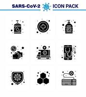 25 Coronavirus Emergency Iconset Blue Design such as touch pandemic cream no covid viral coronavirus 2019nov disease Vector Design Elements