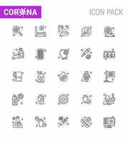 Coronavirus Awareness icon 25 line icons icon included bacteria otolaryngologist care nose washing viral coronavirus 2019nov disease Vector Design Elements