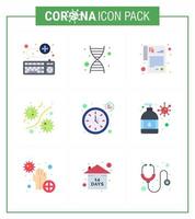 Coronavirus Prevention 25 icon Set Blue seconds viruses pharmacy plasm germs viral coronavirus 2019nov disease Vector Design Elements