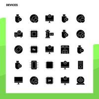 25 Devices Icon set Solid Glyph Icon Vector Illustration Template For Web and Mobile Ideas for business company