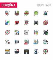 Coronavirus Prevention 25 icon Set Blue lotion epidemic warning disease corona viral coronavirus 2019nov disease Vector Design Elements