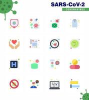COVID19 corona virus contamination prevention Blue icon 25 pack such as care patient chart virus health chart safety viral coronavirus 2019nov disease Vector Design Elements