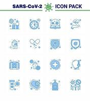 Coronavirus Awareness icon 16 Blue icons icon included life care timer beat search viral coronavirus 2019nov disease Vector Design Elements