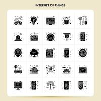 Solid 25 Internet Of Things Icon set Vector Glyph Style Design Black Icons Set Web and Mobile Business ideas design Vector Illustration