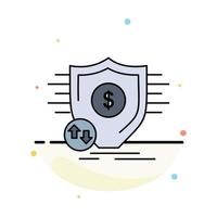 Finance financial money secure security Flat Color Icon Vector
