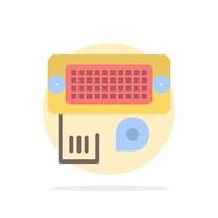 Adapter Connection Data Input Abstract Circle Background Flat color Icon vector