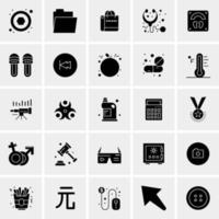 25 iconos de negocios universales vector ilustración de icono creativo para usar en proyectos relacionados con la web y dispositivos móviles