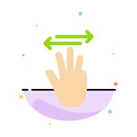 Hand Hand Cursor Up Left Right Abstract Flat Color Icon Template vector