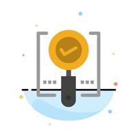 Explore Find Magnifier Ok Search Abstract Flat Color Icon Template vector