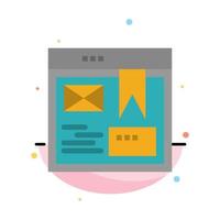 Layout Web Design Website Abstract Flat Color Icon Template vector