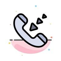 Call Communication Incoming Phone Abstract Flat Color Icon Template vector