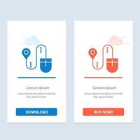 Mouse Location Search Computer  Blue and Red Download and Buy Now web Widget Card Template vector