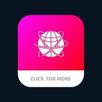 Globe Business Data Global Internet Resources World Mobile App Button Android and IOS Glyph Version vector