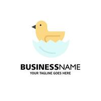 Duck Egg Easter Business Logo Template Flat Color vector