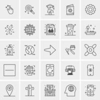 25 Universal Business Icons Vector Creative Icon Illustration to use in web and Mobile Related project