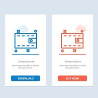 Wallet Money Cash  Blue and Red Download and Buy Now web Widget Card Template vector