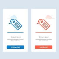 Ecommerce Shopping Tag Sale  Blue and Red Download and Buy Now web Widget Card Template vector