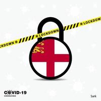 Sark Lock DOwn Lock Coronavirus pandemic awareness Template COVID19 Lock Down Design vector