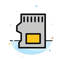 SD Card SD Storage Data Abstract Flat Color Icon Template vector