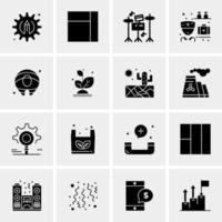 16 iconos de negocios universales vector ilustración de icono creativo para usar en proyectos relacionados con la web y dispositivos móviles