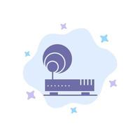 Connection Hardware Internet Network Blue Icon on Abstract Cloud Background vector