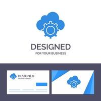 Creative Business Card and Logo template Cloud CloudComputing CloudSettings Vector Illustration