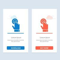 Touch Touchscreen Interface Technology  Blue and Red Download and Buy Now web Widget Card Template vector