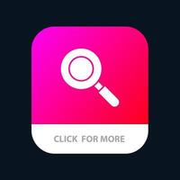 Search Research Find Mobile App Button Android and IOS Glyph Version vector