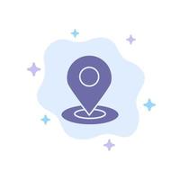 Location Map Pin Hotel Blue Icon on Abstract Cloud Background vector