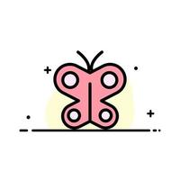 Butterfly Fly Insect Spring  Business Flat Line Filled Icon Vector Banner Template