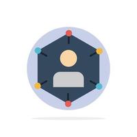Connection Communication Network People Personal Social User Abstract Circle Background Flat color Icon vector