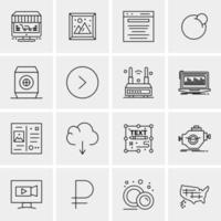 16 Universal Business Icons Vector Creative Icon Illustration to use in web and Mobile Related project