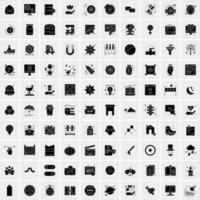 Set of 100 Universal Icons vector