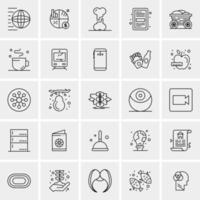 25 iconos de negocios universales vector ilustración de icono creativo para usar en proyectos relacionados con la web y dispositivos móviles