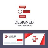 Creative Business Card and Logo template Chat Chatting Conversation Dialogue Auto Robot Vector Illustration