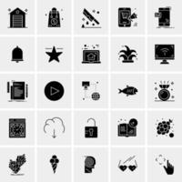 25 iconos de negocios universales vector ilustración de icono creativo para usar en proyectos relacionados con la web y dispositivos móviles