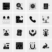 16 iconos de negocios universales vector ilustración de icono creativo para usar en proyectos relacionados con la web y dispositivos móviles